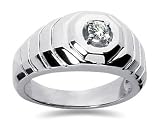 0.25 CTW Men's Diamond Ring in Platinum