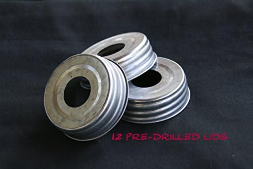 12 Pre-Drilled Mason Jar Lids for your Mason Jar Soap Dispenser or other Mason Jar Crafts - Sold by HalfPriceRetail