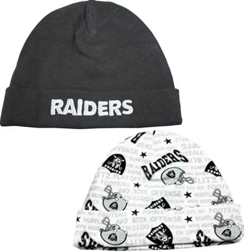NFL Oakland Raiders Infant Cap Set, Pack of 2, 0-6 Months