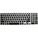 Black Translucent Ultra Thin Soft Silicone Keyboard Cover Protector Skin for Dell Inspiron 15 3000 5000 & Inspiron 17 5000 series, 15-3542 i3542 15-3543 i3543 15-3551 i3551 15-5545 i5545 15-5547 i5547 15-5548 i5548 15-5558 15-i5558 17-5748 17-5749 17-5758 (if your "enter" key looks like "7", our skin can't fit)