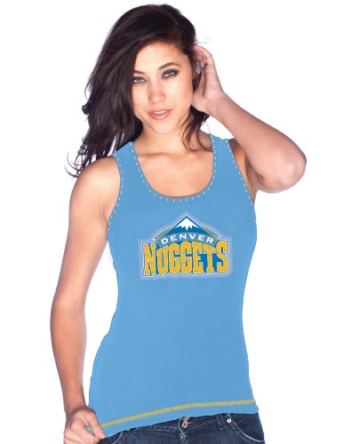Majestic Threads Denver Nuggets Tank Top, Baby Blue, Medium