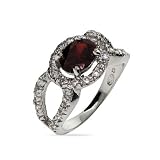 Eve's Addiction Exquisite Ruby Red CZ Engagement Ring