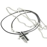 Stainless Steel 2 Part Cross Necklace, 20 inch,
