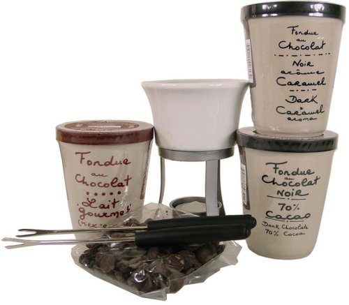 Gift Set: 3 x Anysetiers du Roy Fondue Milk Chocolate + Dark Chocolate + Dark chocolate... by Anysetiers du Roy