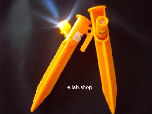 4 X ILLUMINATED SINGLE LED CAMPING LIGHT UP TENT PEGS