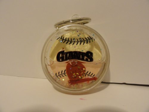 San Francisco Giants Round Keychain with Floating Bat and Glove
