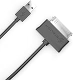 Samsung Tablet Charger : Stalion&reg; Stable Galaxy Tab Cable USB & Data Sync (Jet Black)[Lifetime Warranty](Extra Long 6.5 Feet/2 Meter)(USB 2.0 to 30-Pin) for Tab 7", 7.7", 8.9", 10.1"
