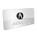 Acura Chrome Logo + Name On Polished License Plate