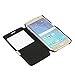 S6 Edge Case, Galaxy S6 Edge case, MTRONX Window View Magnetic Closure Ultra Folio Flip Slim PU Leather Case Cover Pouch for Samsung Galaxy S6 Edge - Black(MW-BK)