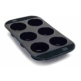 Orka Silicone 6 Cup Muffin Pan.  Color Black.