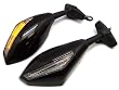 TMS Black Clear Honda CBR 600 F4i 929 954 RR Suzuki GSXR 1000 Kawasaki ZX10r ZX6r ZX636 650R Yamaha FZR YZF 600 R6 R6s R1 Integrated Mirrors