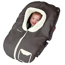 Kiddopotamus PoshPouch Premium Baby Carrier Cover Faux Seude & Fur, Graphite