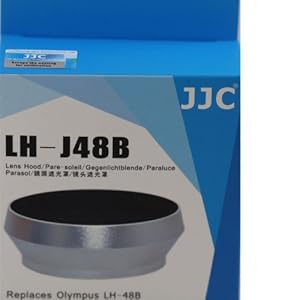 JJC LH-J48B Professional Lens Hood for Olympus 17mm 1.8 White Zuiko Lenses Replaces Olympus LH-48B