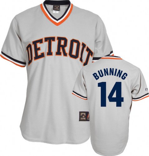 Jim Bunning Majestic Cooperstown Throwback Detroit Tigers Jersey