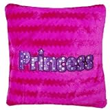 14 Hey Girl Wavy Princess Decorative Accent Pillow - Pink and Purple by Peek-A-Boo Toys