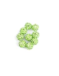 Jewelry: Yuan mutang 50pcs/lot 10mm Fruit Green Color Clay Pave Disco Rhinestone Crystal Shamballa Beads Diy Beads - zjymt
