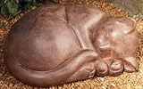 Sleeping KITTY Cat STATUE GARDEN yard DECOR Sculpture