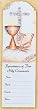 100 First Communion Mini-Bookmark Remembrances in English, 2.5" x 8.25"