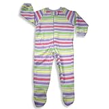 Wonder Kids - Infant and Toddler Girls Heavy Weight Striped Blanket Sleeper With Feet, Lavender, Multi