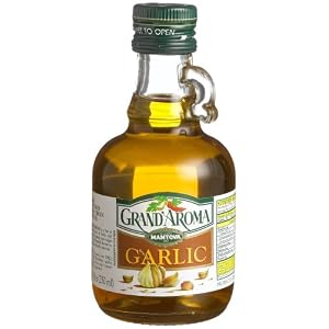 Grand'aroma Garlic Extra Virgin Olive Oil, 8.5-Ounce Bottles (Pack of 3) by 