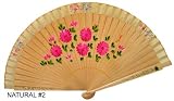 Spectacular Hand-Painted Wood Fans in Assorted Colors