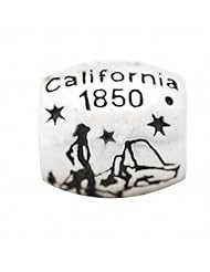 De Buman Sterling Silver Us 50 State California Bead,hole 5mm