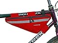 Bushwhacker Tahoe Red - Bicycle Frame Bag Cycling Triangle Pack Bike Crossbar Top Tube Stem Bag - With Reflective Trim