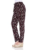 Candora Pantalón Fátima (Negro / Burdeos / Blanco)