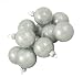 Club Pack of 36 Shiny Silver Glitter Glass Ball Christmas Ornaments 2.75" (67mm)