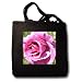 Sweet Summer Beauty Rose Flowers Photography - Black Tote Bag JUMBO 20w X 15h X 5d