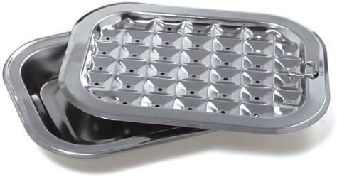 Nopro 12 x 9 Stainless Steel Roasting and Broiler Pan , New.