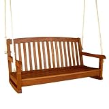 Two Seater Balau Swing with Curved Back