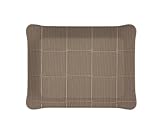 Platex - 402519382 - Plateau en Acrylique - 25 x 19 cm - Décor Isis Taupe - Acrylique