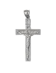 Clevereves 14K White Gold Pendant Cross 8 - Gram(s)