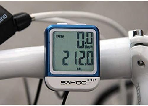 Multifunction Waterproof Lcd Backlight Mountain Road Mtb Bike Bicycle Computer Odometer Speedometer - Blue