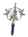 Large Sterling Silver Egyptian Nefertiti Queen Cleopatra Pendant with Genuine Amethyst Healing Crystal