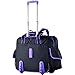 Olympia U.S.A. Deluxe Lightweight Rolling Overnighter Case Overnight Laptop Bag Weekender Travel Carry-On Suitcase Luggage with Wheels and Adjustable Push-Down Handle