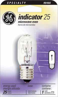 GE 10692 25 Watt Microwave Oven Light Bulb