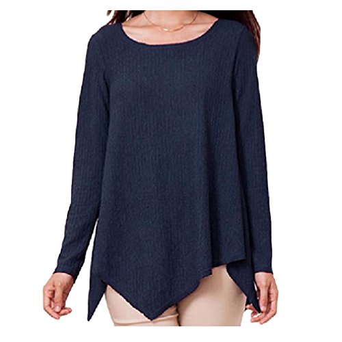 ナナコレクション Nana_Collection 2015 秋 Aライン 裾 斜め 広がり ゆったり ヒップまで 長い ロング丈 チュニック風 シャツ ロンT トップス シンプル カジュアル 女性 Tシャツ カットソー