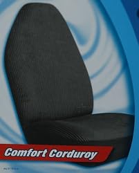 Auto Expressions, Black Comfort Corduroy Bucket Seat Cover (1 Cover)