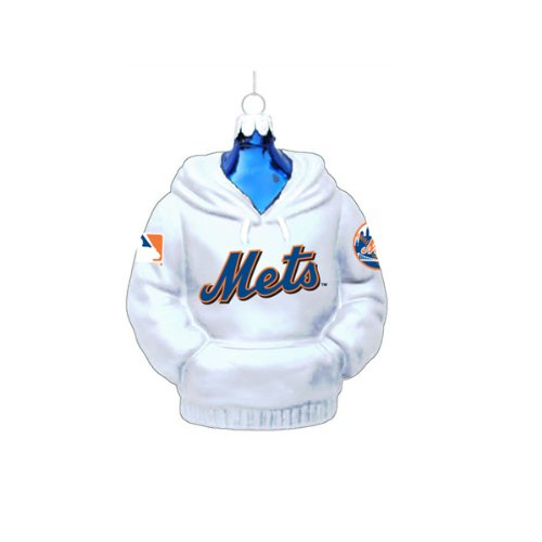 Kurt Adler 4-1/2-Inch New York Mets Glass Hoodie Sweatshirt Ornament