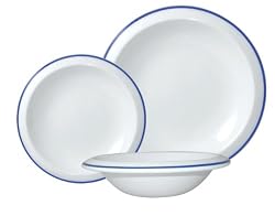 Jamie Oliver Keeping It Simple Blue 12 Piece Set Including 4 Dinner Plates (27 Centimeter), 4 Salad Plates (21 Centimeter) and 4 Bowls (20 Centimeter)