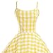 Maggie Tang Women's Plaid Print Cami Dress Vintage Casual Party Dress