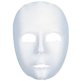 Female Economy White Domino Mask