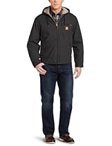 Hot Sale Carhartt Men's Sandstone Duck Sierra Jacket J141,   Black,   Medium Regular