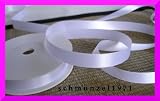 SATINBAND 50m x 6mm WEISS weiß Schleifenband Geschenkband DEKOBAND Satin HOCHZEIT