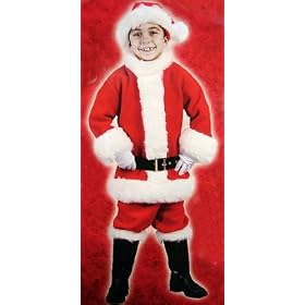 8 Piece Children’s Christmas Santa Suit Costume Size Large (12-14) thumbnail