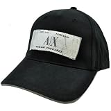 AX Armani Exchange Italian Fashion Designer Brand Black White Construct Hat Cap