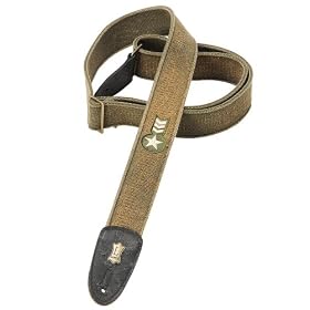Levy's Leathers 2 Heavy Cotton Strap, Worn-torn Treated & Chevron,Green
