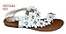 Elegant Women's Fashion White Hawaiian Flowers Gladiator Flat Sandals